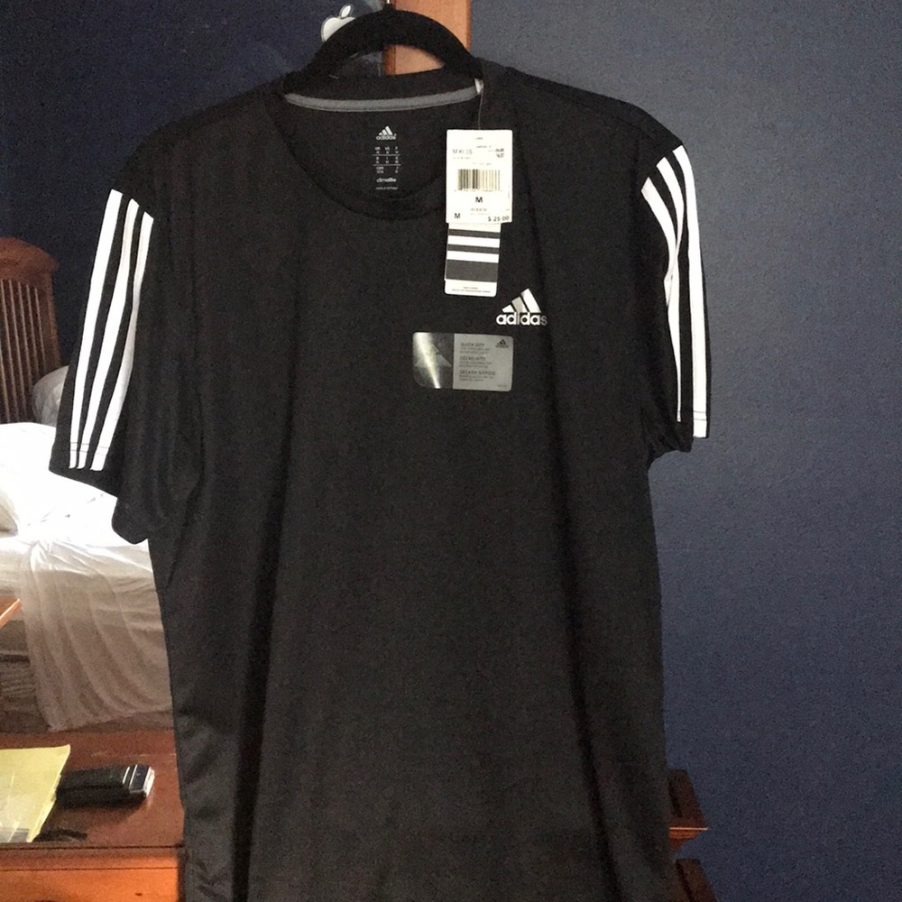 BLACK MEDIUM Adidas Climalite Performance T shirt